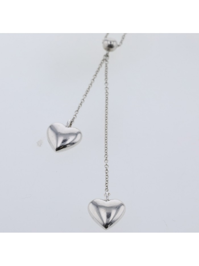 Double Dangling Hearts Necklace