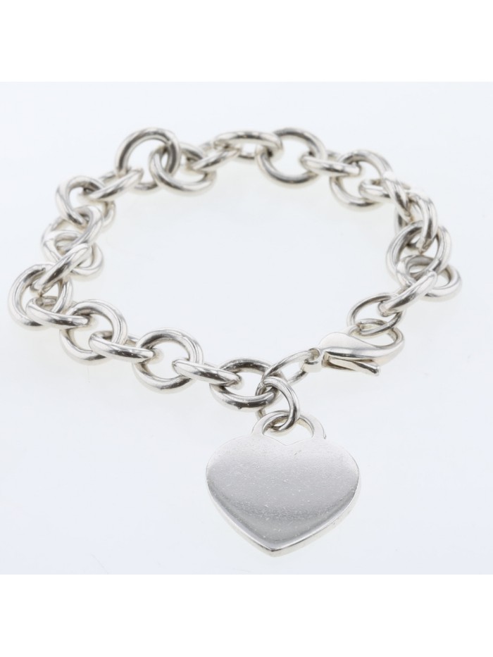 Heart Tag Charm Bracelet