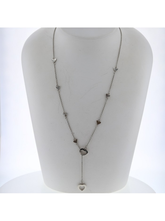Heart Link Lariat Necklace