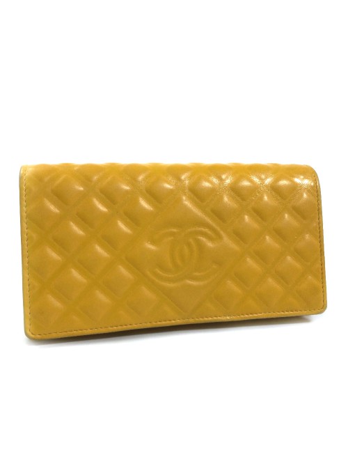 CC Quilted Leather Flap Wallet