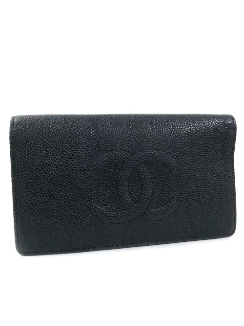 CC Leather Long Wallet