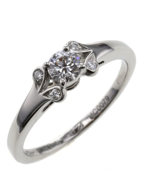Platinum Ballerine Solitaire Diamond Ring