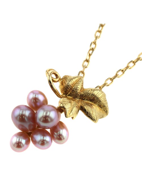 18k Gold 6P Pearl Grape Necklace