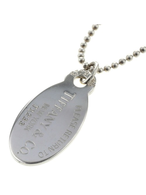 Return to Tiffany Oval Tag Necklace