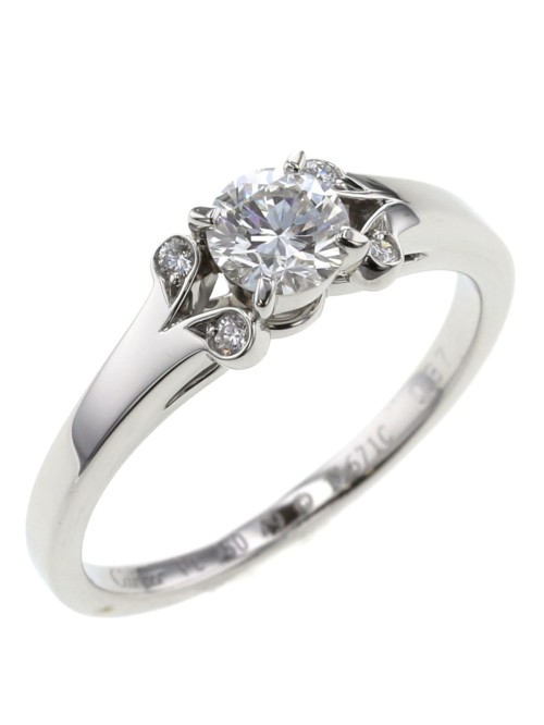 Platinum Ballerine Solitaire Diamond Ring