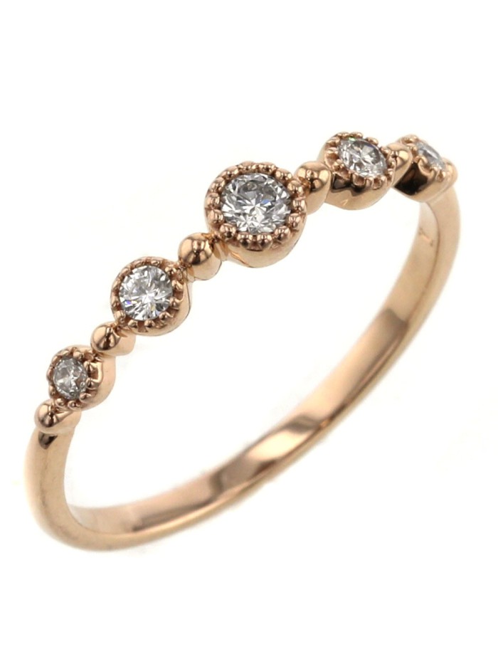 18k Gold 5P Diamond Ring