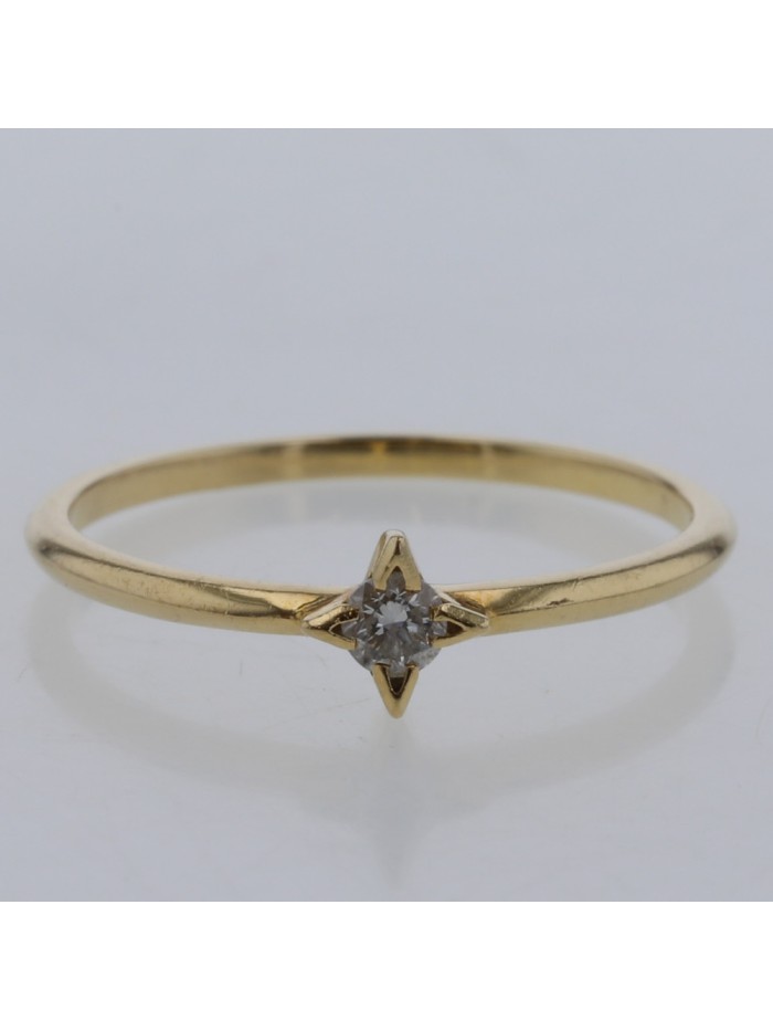 18K Diamond Star Ring