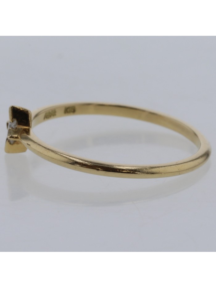 18K Diamond Star Ring