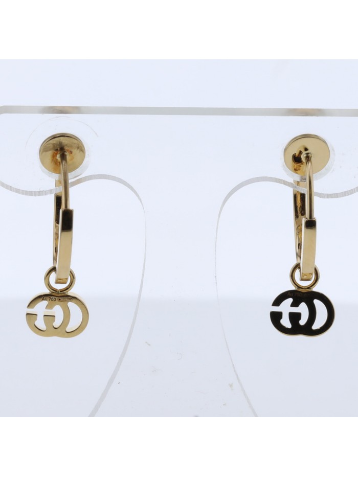18K Gold GG Logo Hoop Earrings