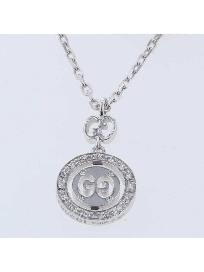 18k Icon Twirl Diamond Pendant Necklace
