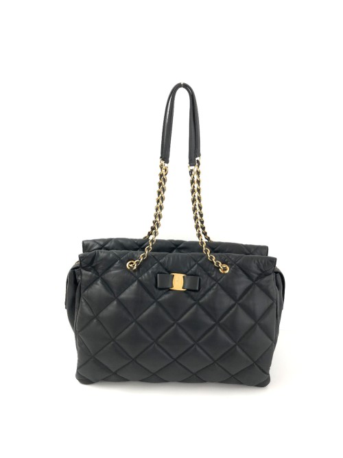 Quilted Leather Ginette Chain Bag