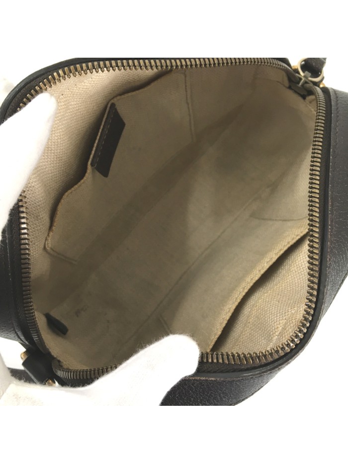 Leather Webby Bee Crossbody Bag
