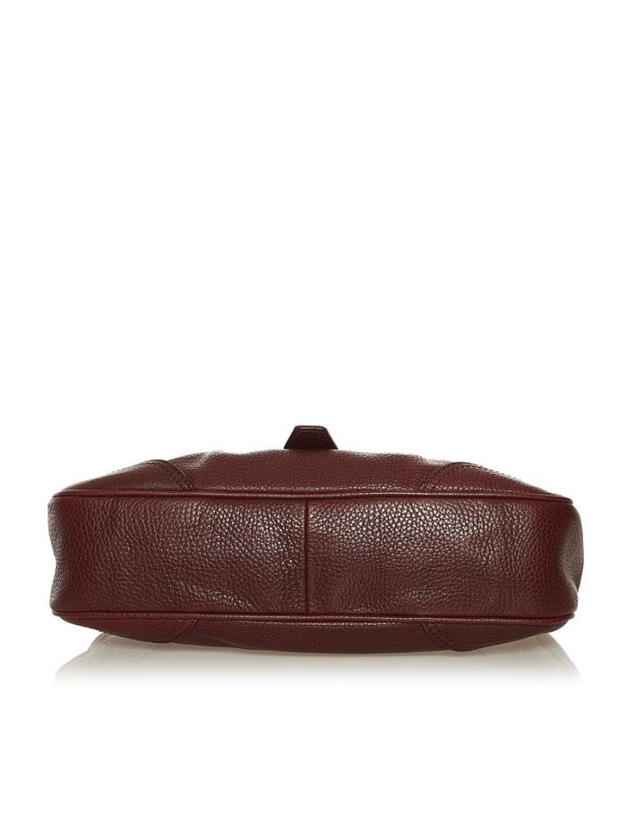 Leather Buckle Shoulder Bag