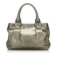 Vara Metallic Leather Handbag