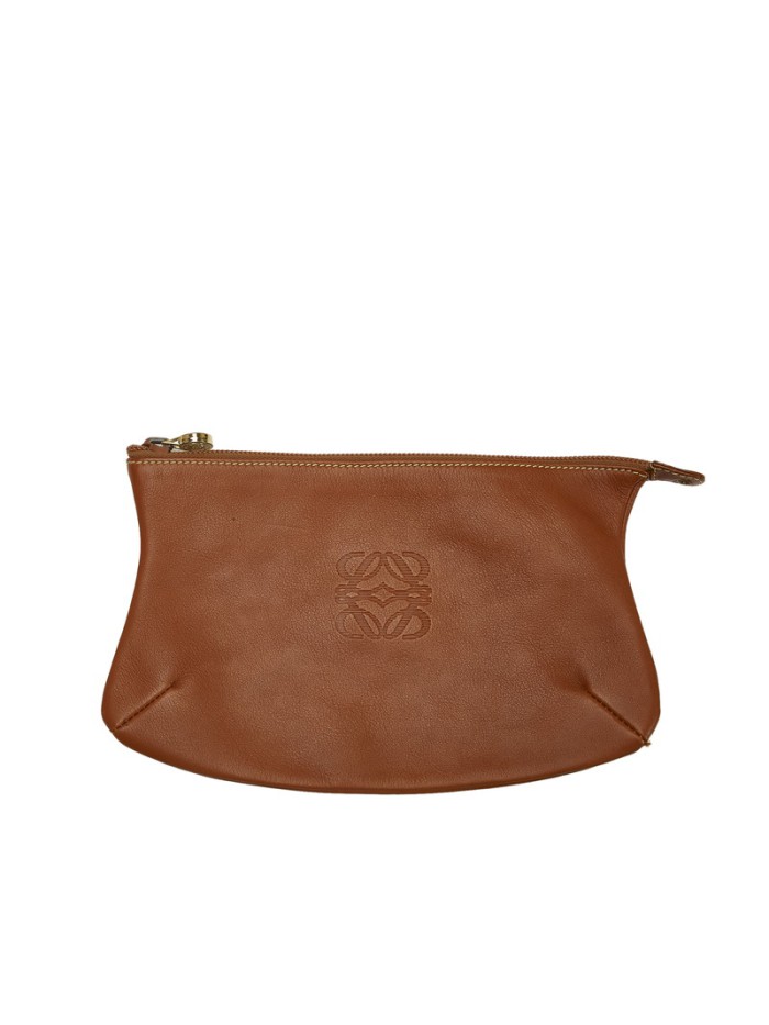 Leather Tote Bag with Pouch