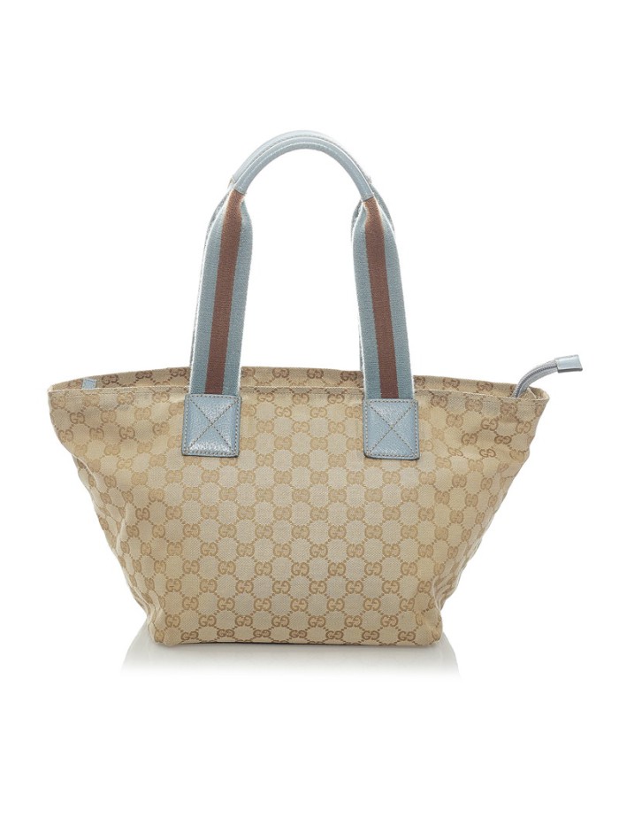 GG Canvas Web Tote Bag