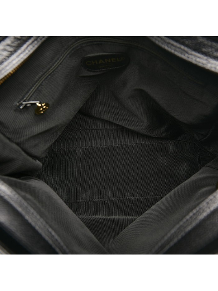 Triple CC Caviar Tote Bag