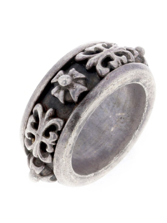 Silver Arabesque Floral Ring