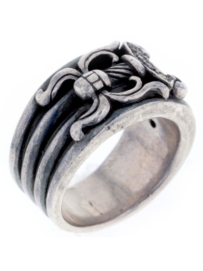 Silver Engraved Sword Ring