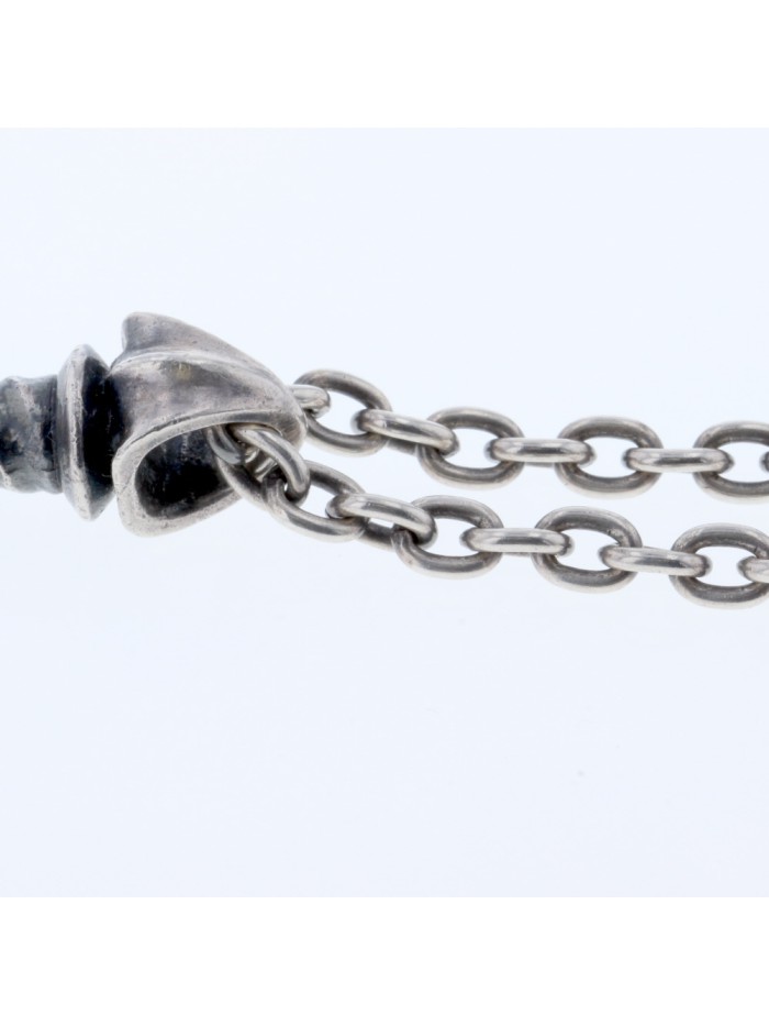 Silver Harpoon Pendant Necklace