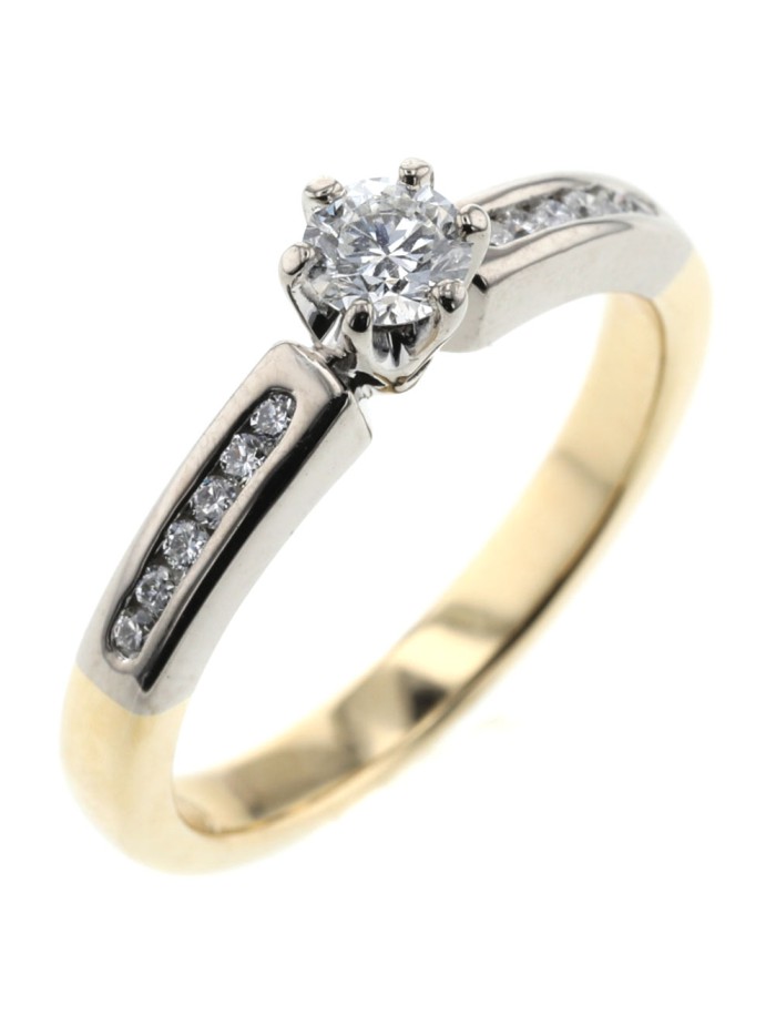 18k Gold Two-tone Diamond Ring