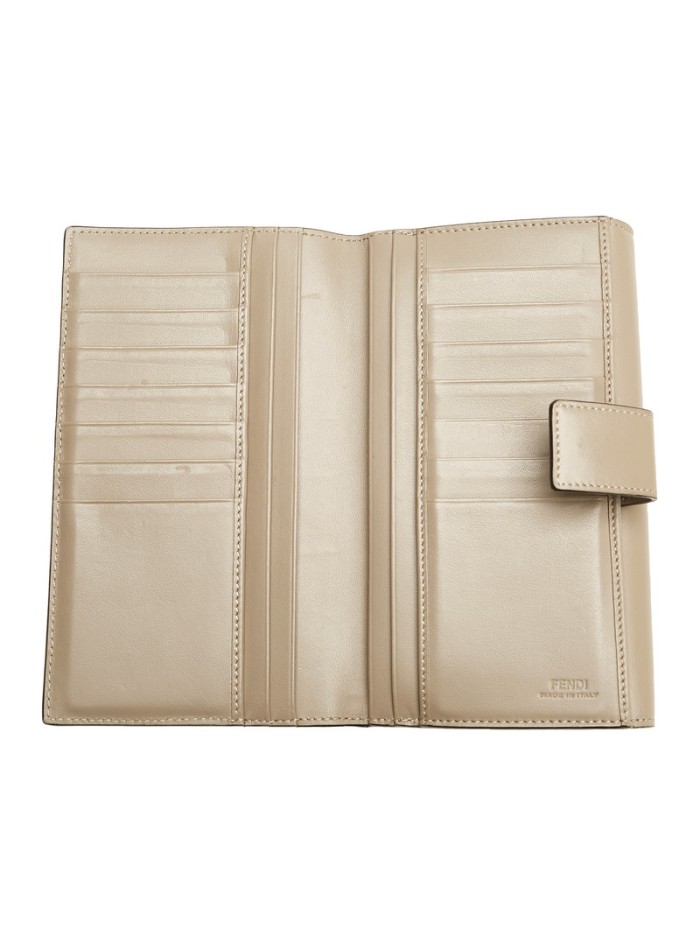 Leather Peekaboo Flap Wallet