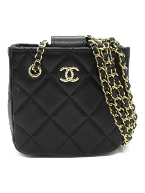 Mini CC Quilted Leather Chain Shoulder Bag