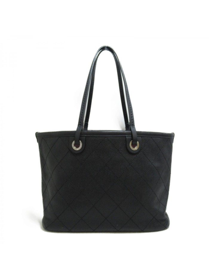 Quilted Caviar Shopping Fever Tote with Pouch