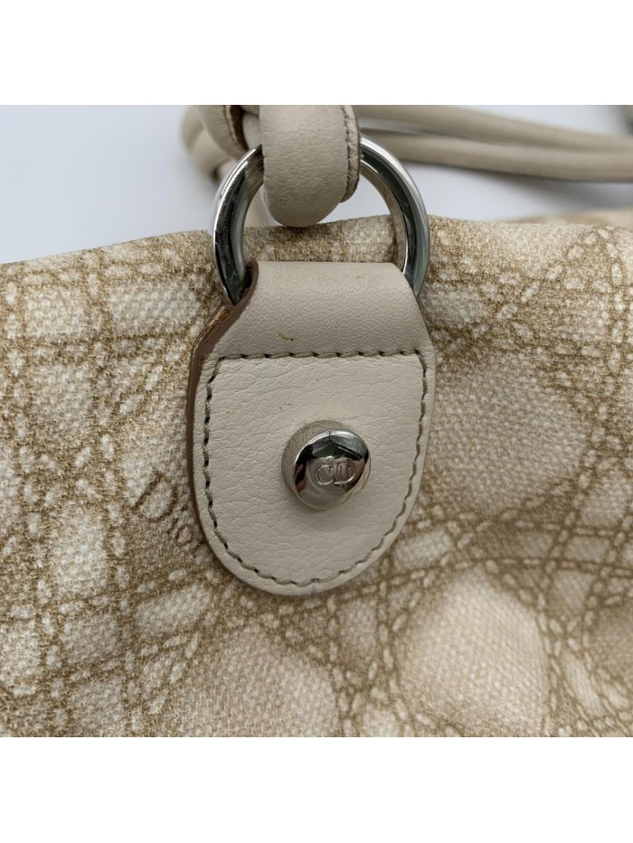 Cannage Canvas Boston Bag