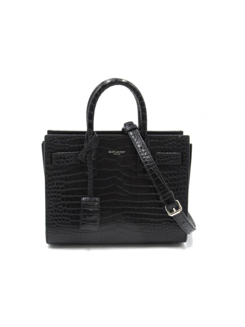 Sac De Jour Croco Embossed Leather Handbag
