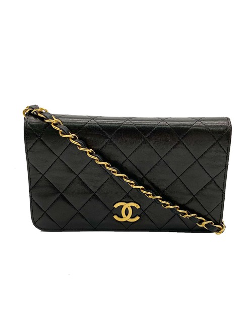 CC Quilted Leather Full Flap Bag