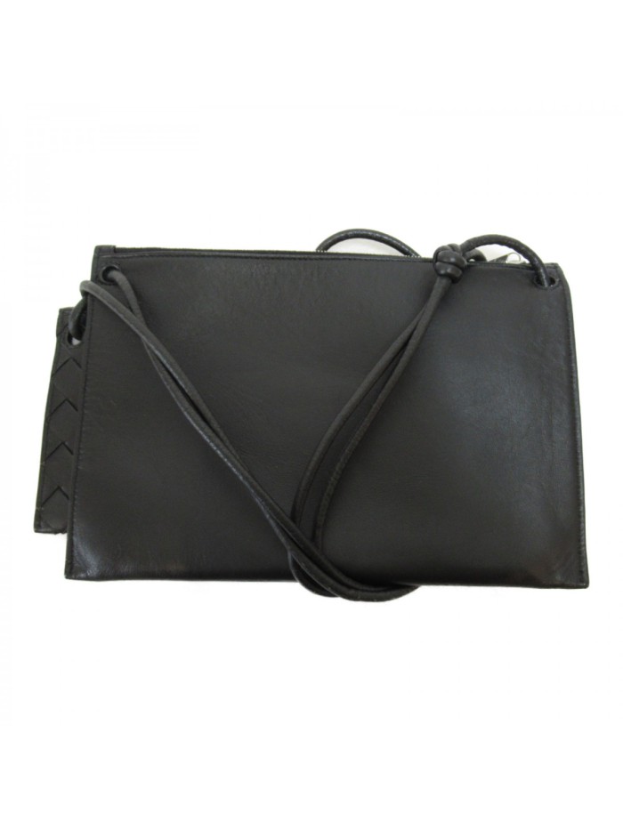 Intrecciato Leather Double Pouch Bag