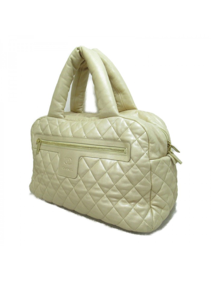 Quilted Leather Coco Cocoon Bowling Bag