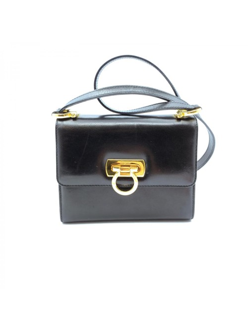 Gancini Leather Mini Flap Bag