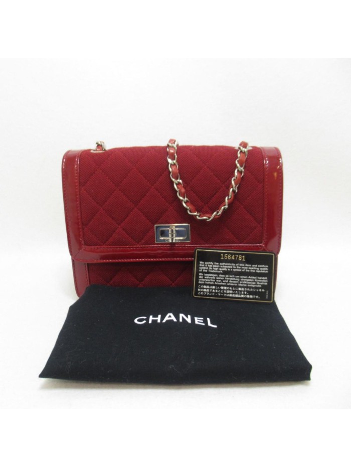 Reissue Quilted Canvas & Patent Leather Flap Bag