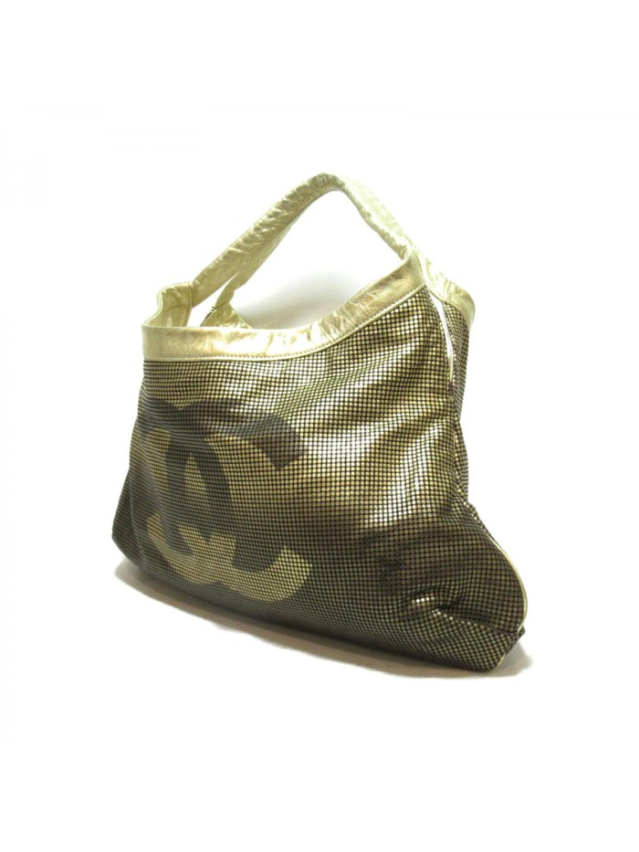 Coco Metallic Ombre Perforated Leather Hobo Bag