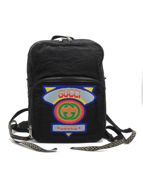 80s Logo Patch Nylon Backpack