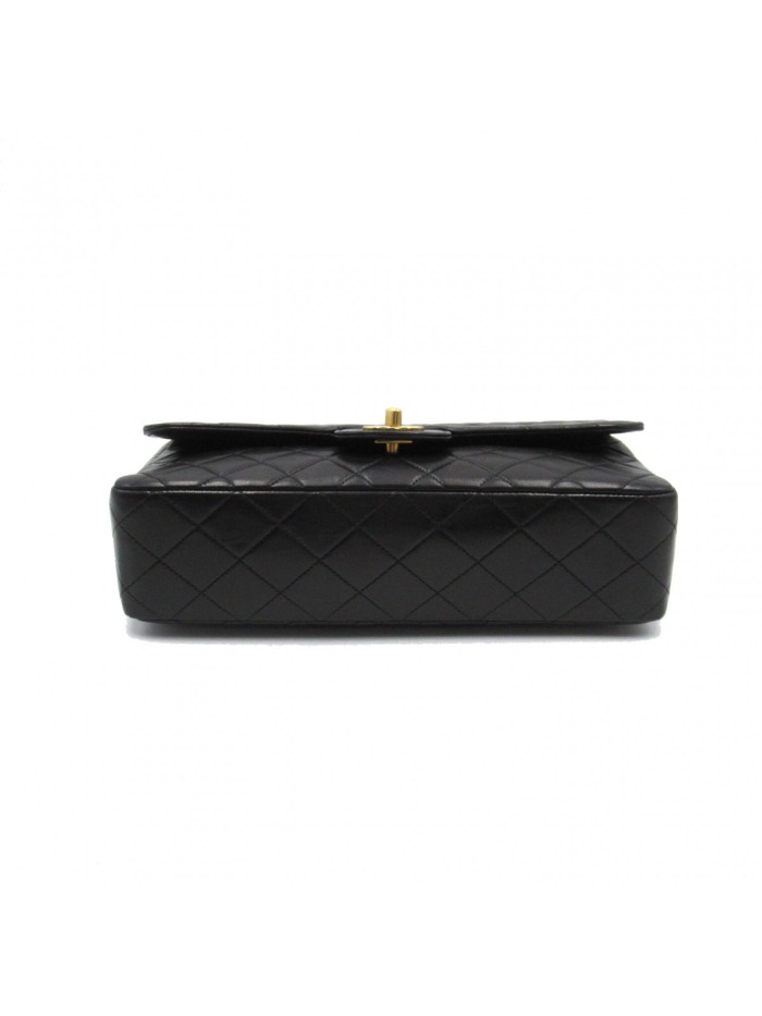 CC Quilted Leather Flap Handbag