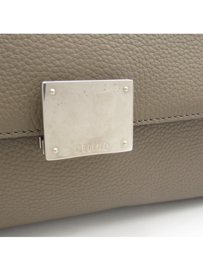 Leather Trapeze Handbag