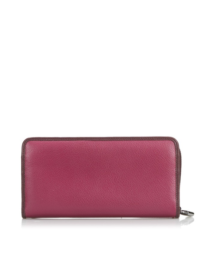 Leather Anagram Zip Wallet