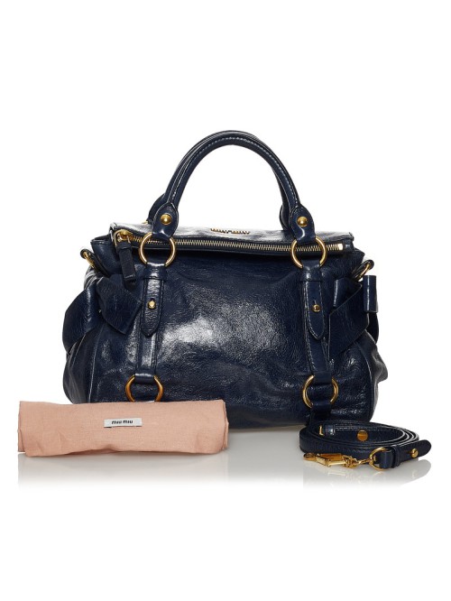 Vitello Lux Bow Handle Bag