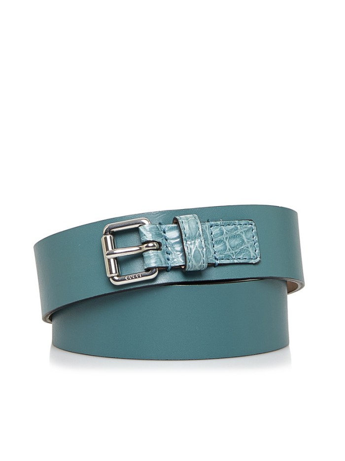Square Buckle Leather Belt