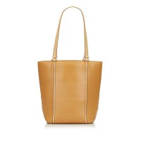 House Check Leather Tote