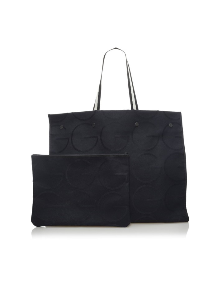 G Logo Canvas Tote Bag with Pouch