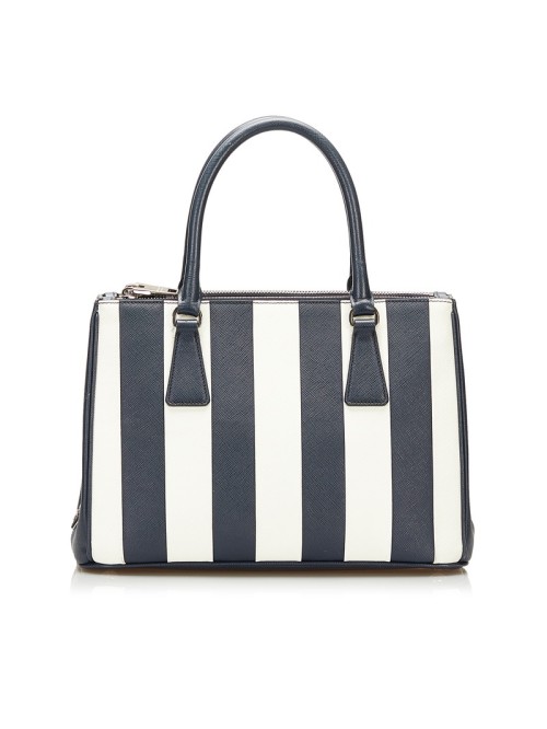 Saffiano Galleria Striped Handbag