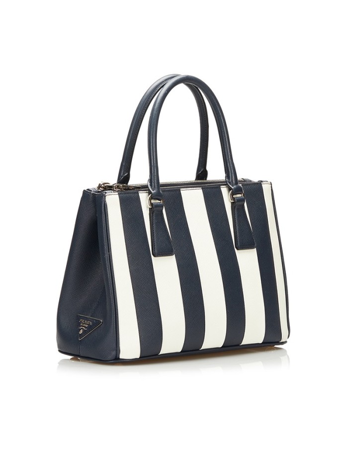Saffiano Galleria Striped Handbag