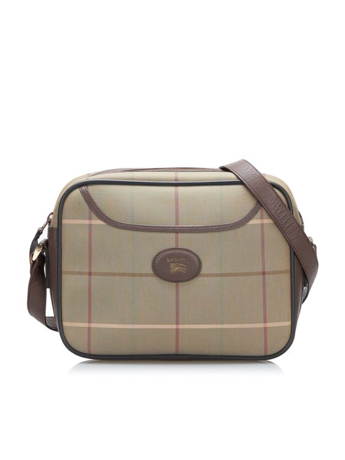 Plaid Canvas Shoulder Bag