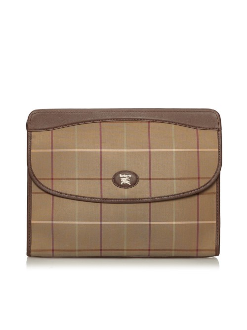 Plaid Canvas Document Case