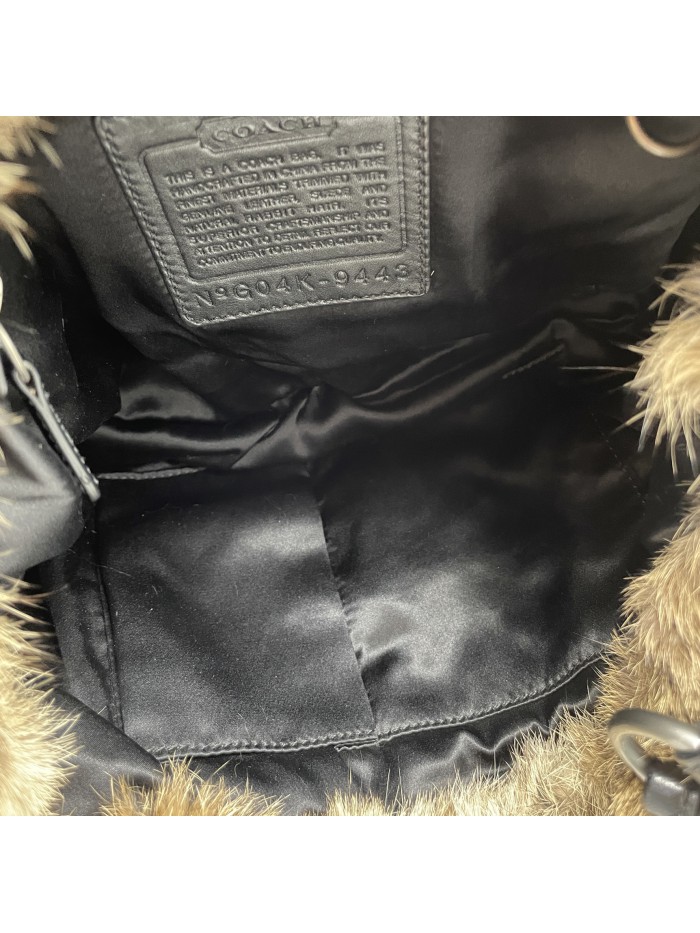 Fur & Nylon Shoulder Bag